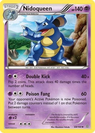 Nidoqueen 68/160 - Primal Clash Reverse Holofoil