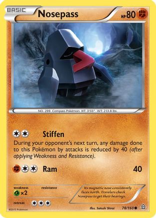 Nosepass 78/160 - XY  Primal Clash Reverse Holofoil