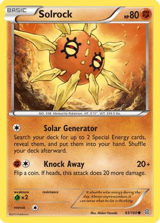 Solrock 83/160 - XY  Primal Clash Reverse Holofoil