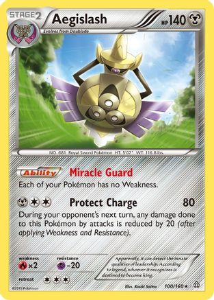 Aegislash 100/160 - Primal Clash Reverse Holofoil