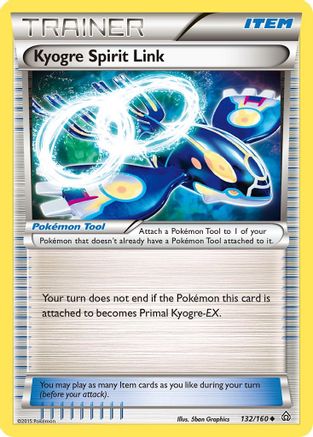 Kyogre Spirit Link 132/160 - Primal Clash Reverse Holofoil