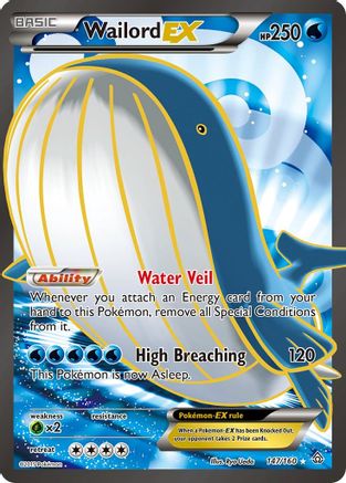 Wailord EX (147 Full Art) 147/160 - Primal Clash Holofoil