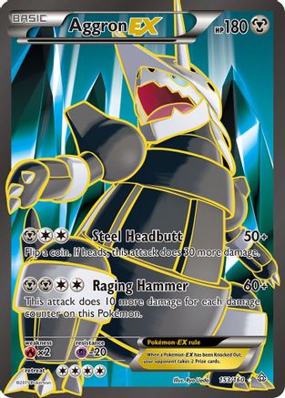 Aggron EX (Full Art) 153/160 - Primal Clash Holofoil