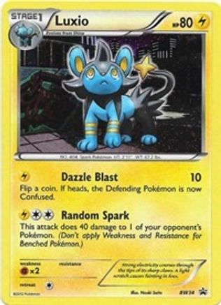 Luxio - BW34 (Cracked Ice Holo) BW34 - Black and White Promos Holofoil