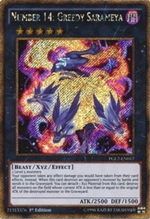 Number 14: Greedy Sarameya (PGL2-EN017) - Premium Gold: Return of the Bling 1st Edition