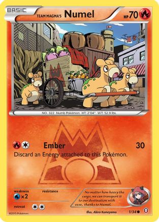 Team Magma's Numel 1/34 - Double Crisis Reverse Holofoil