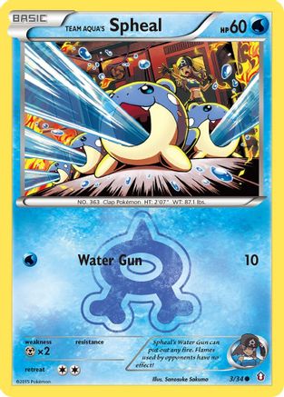 Team Aqua's Spheal 3/34 - Double Crisis Reverse Holofoil