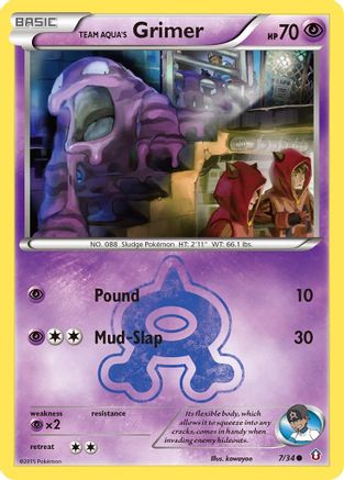 Team Aqua's Grimer 7/34 - Double Crisis