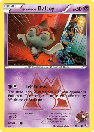 Team Magma's Baltoy 10/34 - Double Crisis Reverse Holofoil