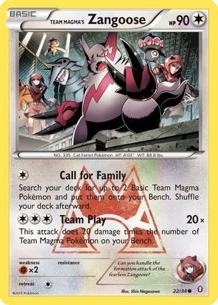 Team Magma's Zangoose 22/34 - Double Crisis