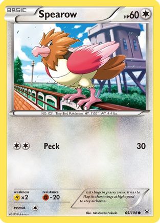 Spearow 65/108 - Roaring Skies Reverse Holofoil