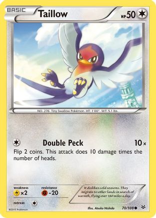 Taillow 70/108 - XY  Roaring Skies