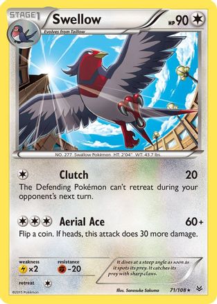 Swellow 71/108 - Roaring Skies Reverse Holofoil