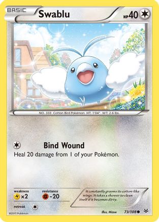 Swablu 73/108 - XY  Roaring Skies Reverse Holofoil