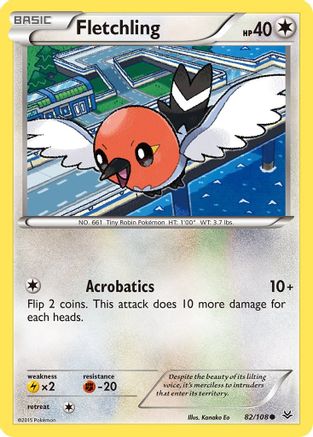 Fletchling 82/108 - Roaring Skies Reverse Holofoil