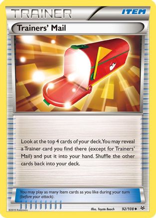 Trainers' Mail 92/108 - XY  Roaring Skies