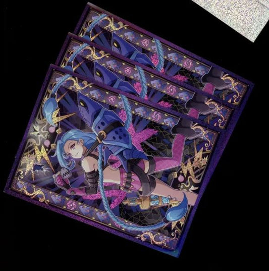 League of Legends Riftbound Jinx Sleeves (Standing Up) 60ct Standard Size
