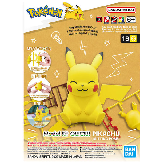 [CLEARANCE] Pokemon Pikachu Sitting Model Kit Bandai