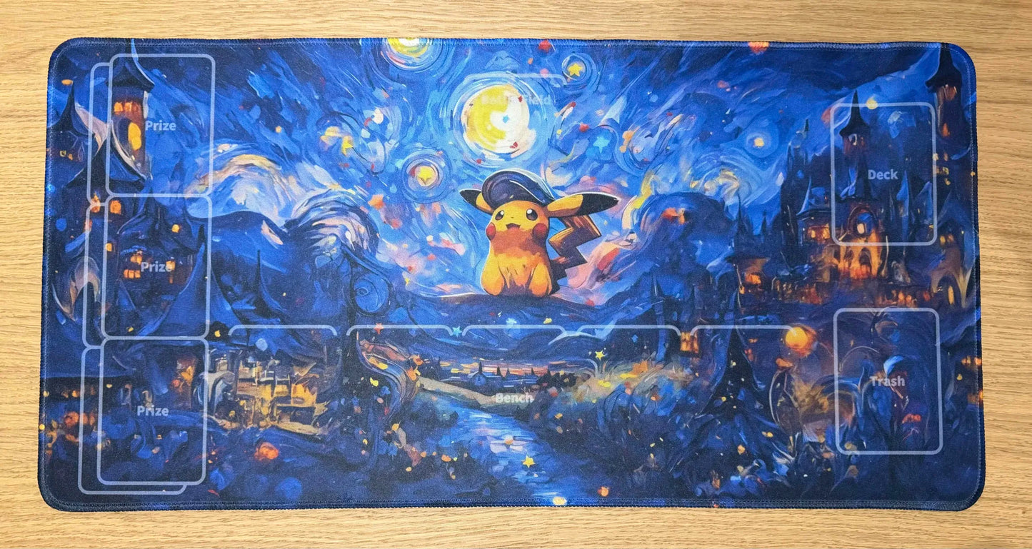 Pokemon Van Gogh Pikachu Playmat Unofficial