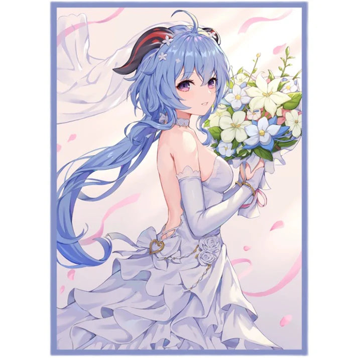 Ganyu Wedding Bride Genshin Impact Standard Holographic Card Sleeves 60ct