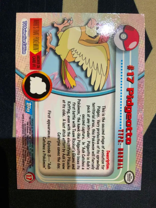 Topps Pidgeotto #17 Holo Pokemon LP