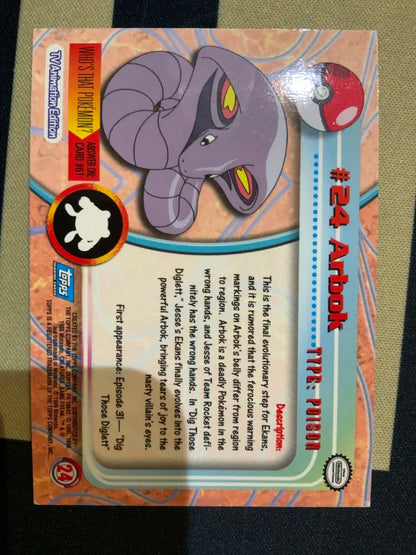 Topps Arbok #24 Holo Pokemon LP