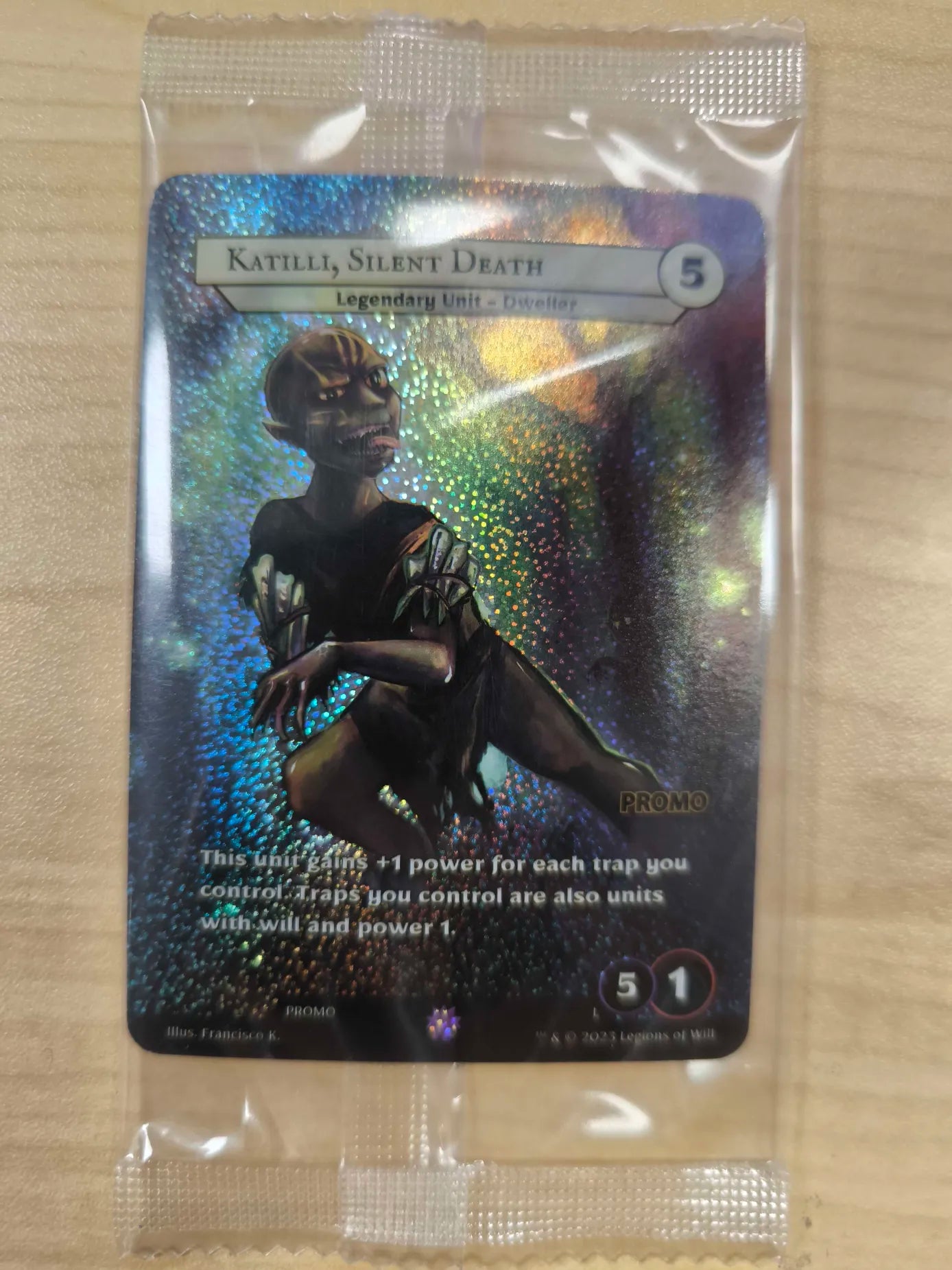 2023 Legions Of Will TCG Katilli Silent Death The Oracle Promo Card Rare