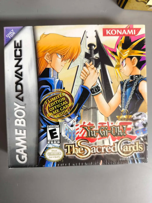 Sealed New Yugioh The Sacred Cards with 3 Cards Game Boy Advance GBA #1