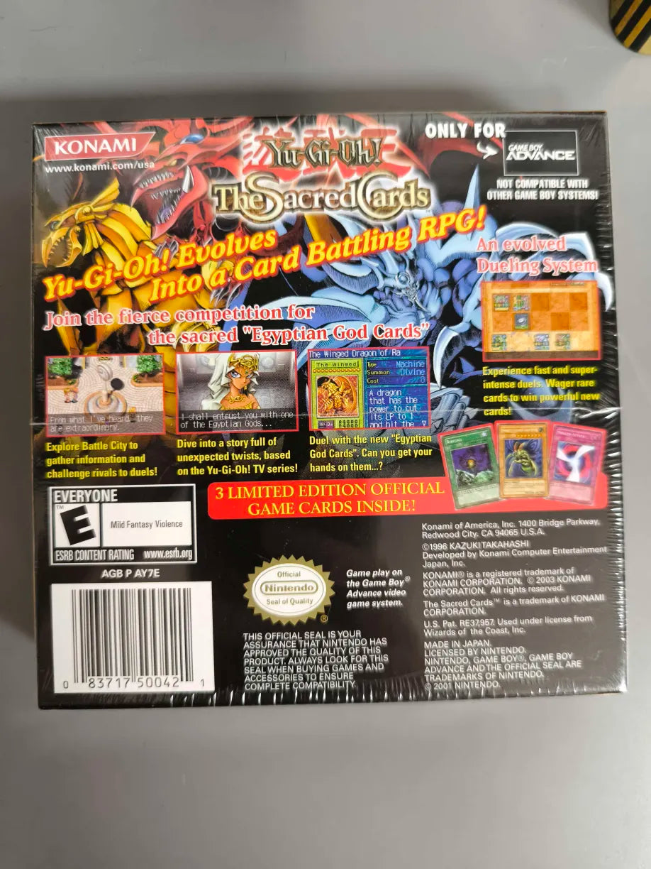 Sealed New Yugioh The Sacred Cards with 3 Cards Game Boy Advance GBA #2