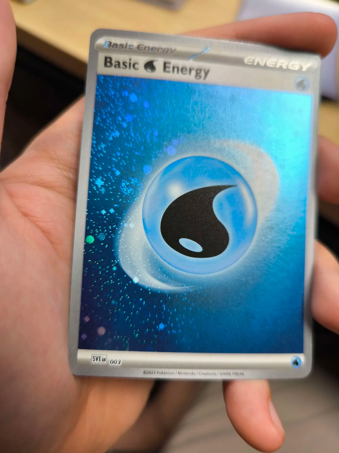 Basic Water Energy (Cosmos Holo) 3 - SV01 Scarlet & Violet Base Set Holofoil 3 SWIRLS