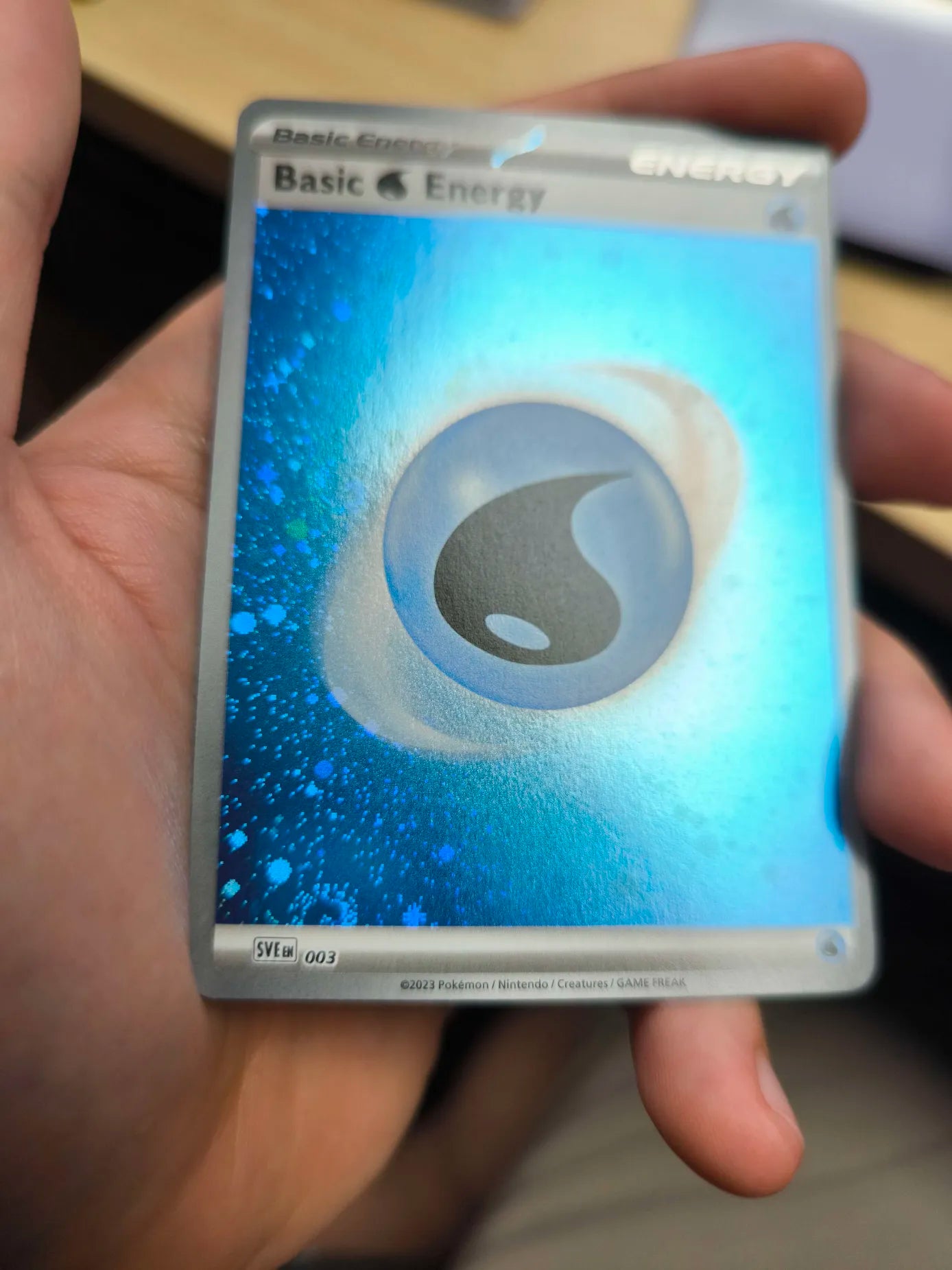 Basic Water Energy (Cosmos Holo) 3 - SV01 Scarlet & Violet Base Set Holofoil 3 SWIRLS