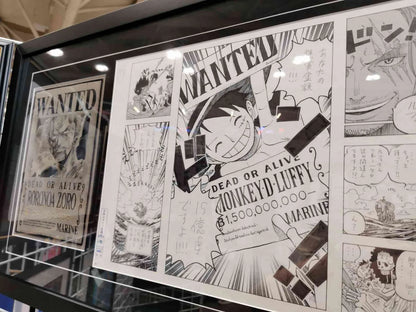 One Piece SEALED Zoro 1.5 Billion Manga Manuscript Replica Framed