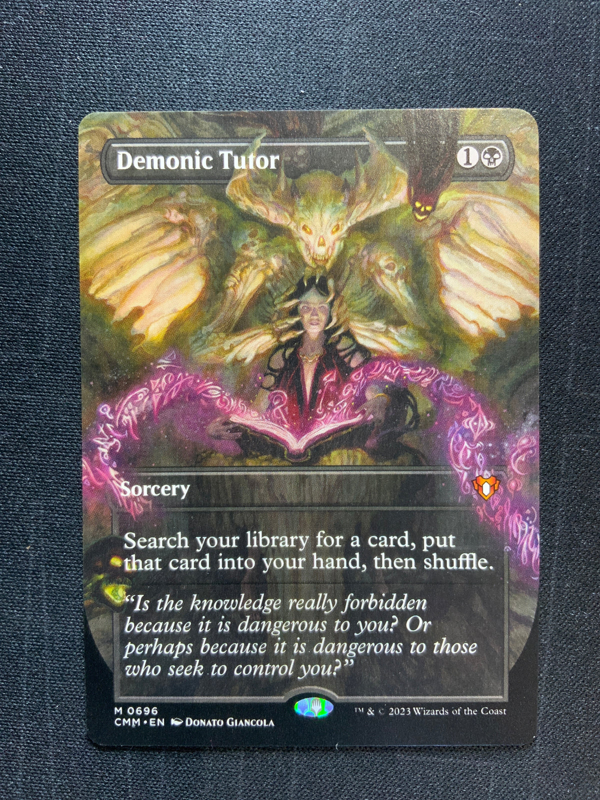 Magic The Gathering Demonic Tutor (Borderless) - Commander Masters (CMM) NM