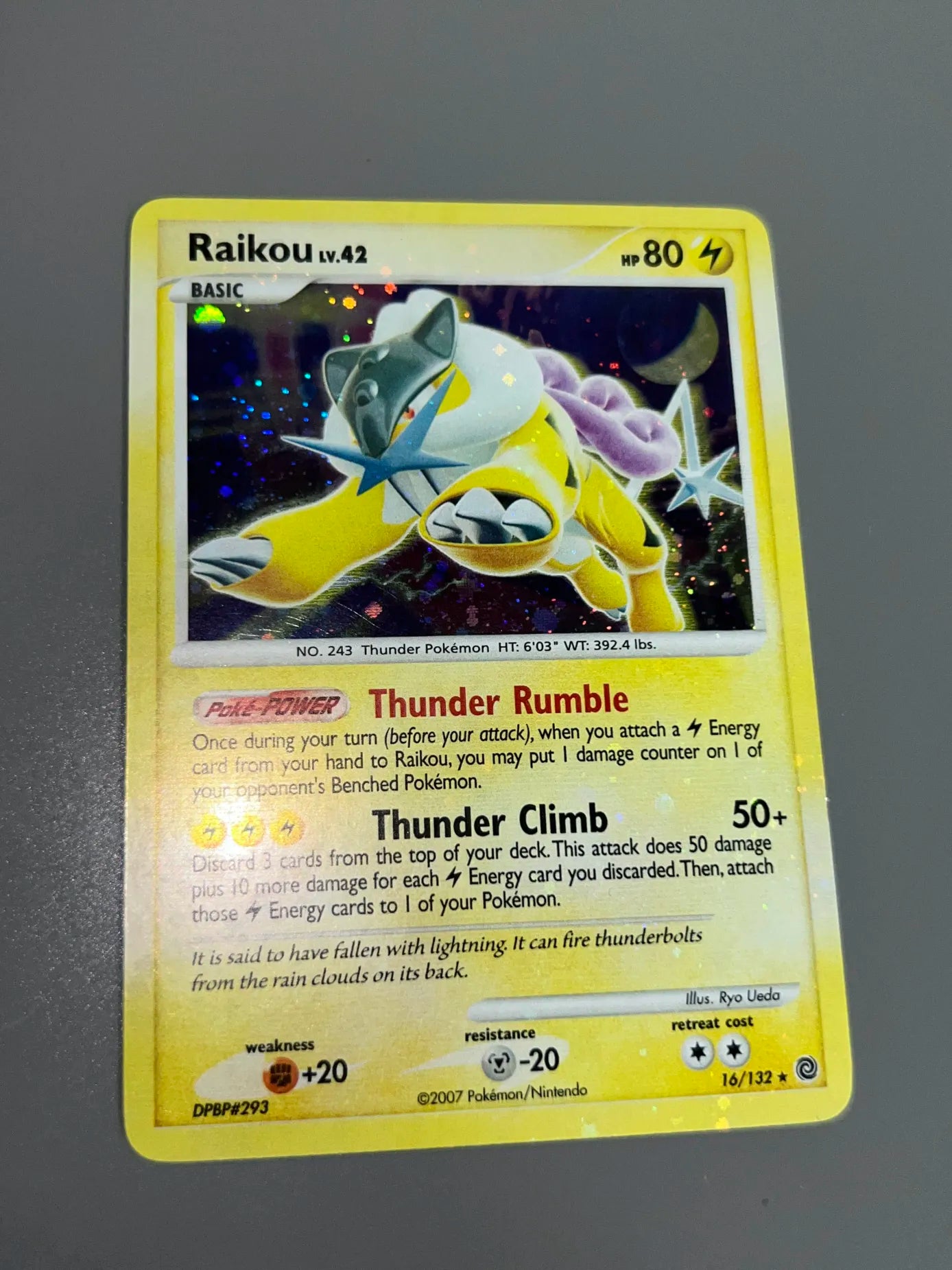 Raikou 16/132 - Secret Wonders Holofoil EXTREME HOLO BLEED