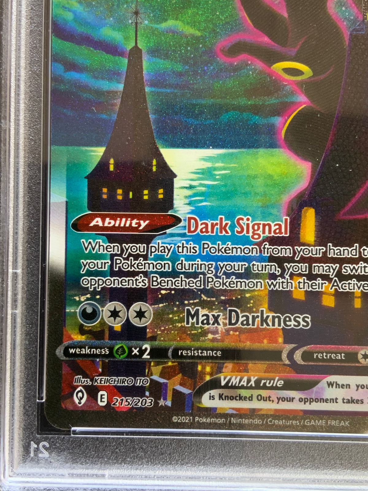 Pokemon Umbreon VMAX Evolving Skies 215 PSA 9 MINT