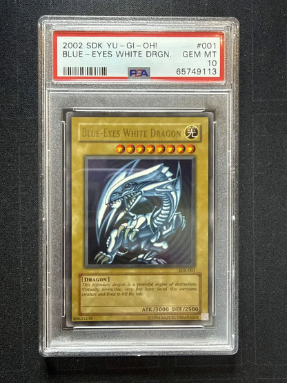 Yugioh 2002 SDK Blue - Eyes White DRGN. #001 PSA 10 GEM MT (C)