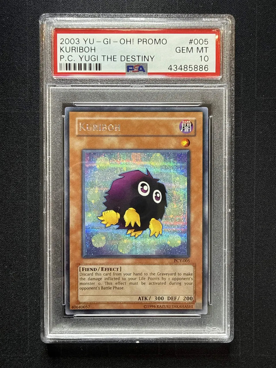 Yugioh 2003 Promo Kuriboh P. C. Yugi The Destiny #005 PSA 10 GEM MT (C)