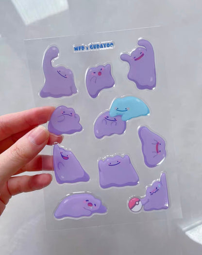 POKEMON 3D Ditto Sticker Sheet
