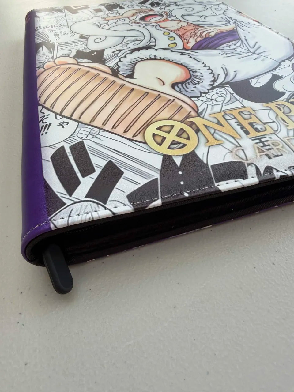 One Piece Luffy Gear 5 with Purple Manga Panel Unofficial 9 Pocket Zippered Binder 360 Slot