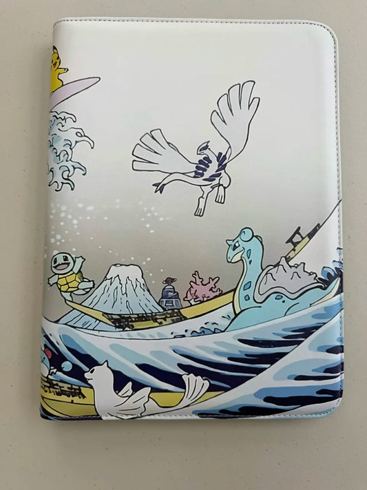POKEMON Great Wave Binder Unofficial 9 Pocket Zippered Binder 360 Slot