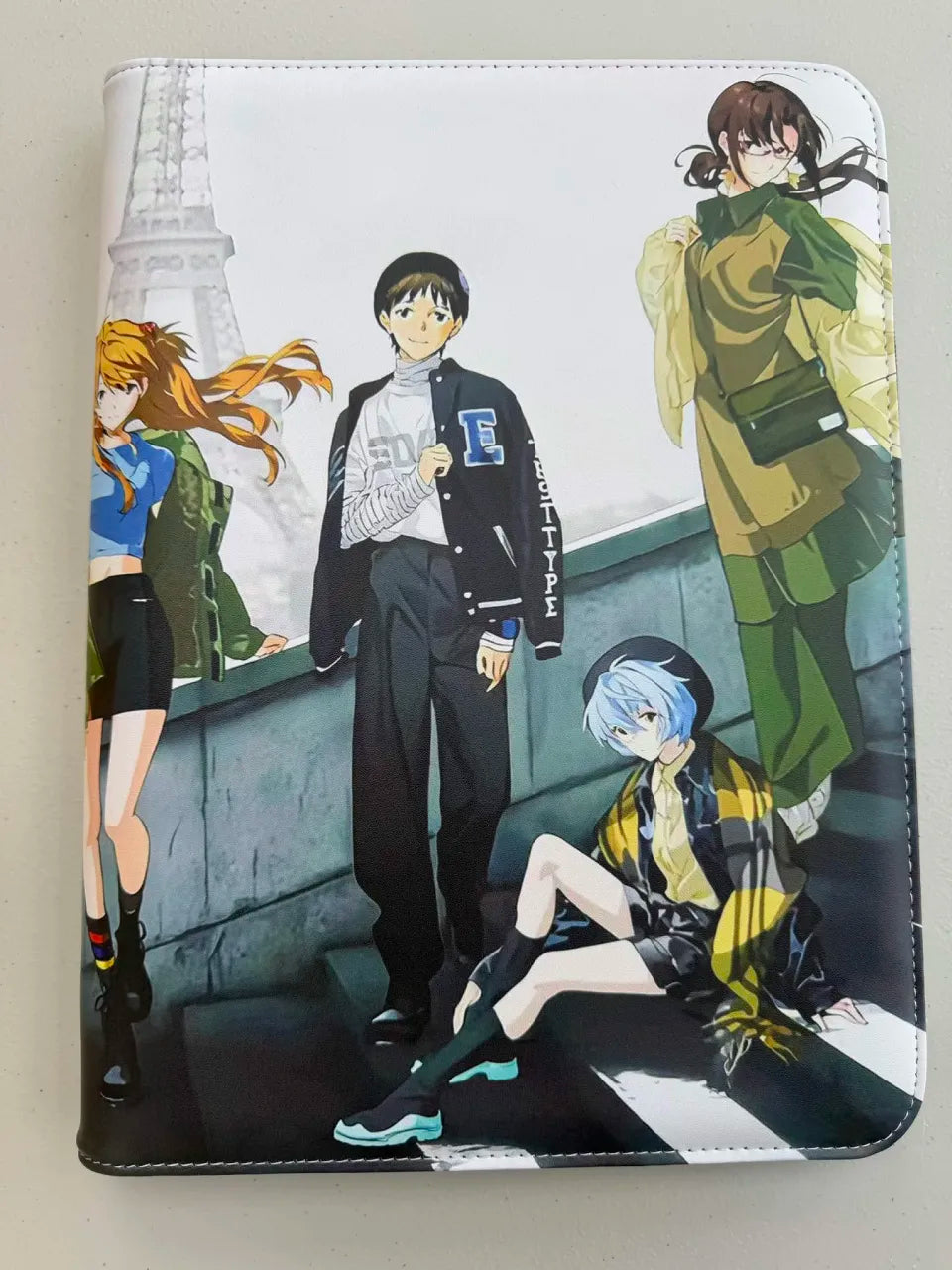 Neon Genesis Evangelion – EVA Pilots in Paris Binder Unofficial 9 Pocket Zippered Binder 360 Slot