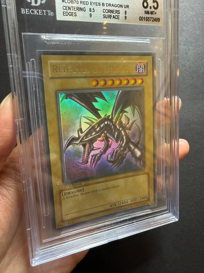 Yugioh Red-Eyes B. Dragon LOB-070 1st Edition Ultra Rare BGS 8.5