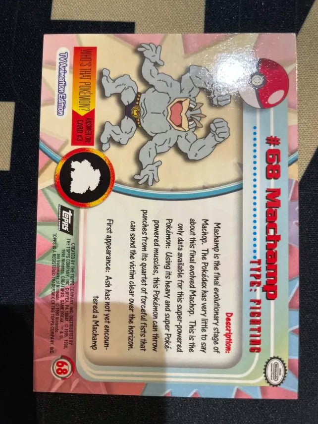 Topps Machamp #68 Holo Pokemon NM