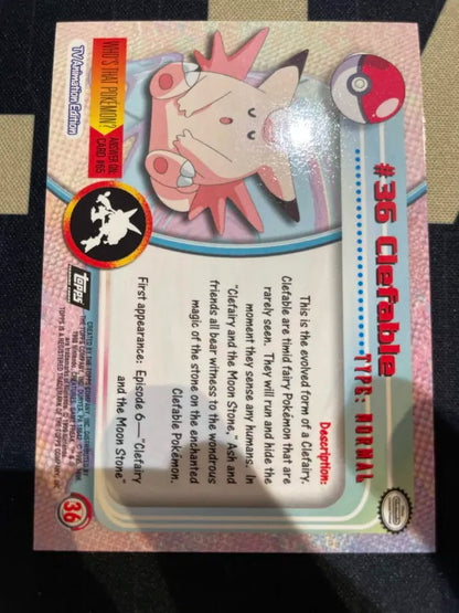 Topps Clefable #36 Holo Pokemon NM