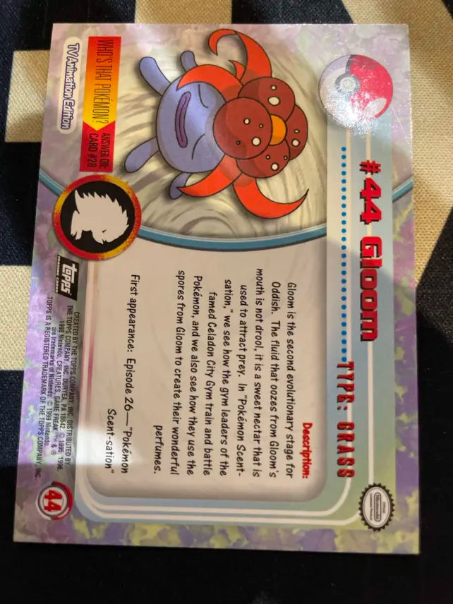 Topps Gloom #44 Holo Pokemon NM