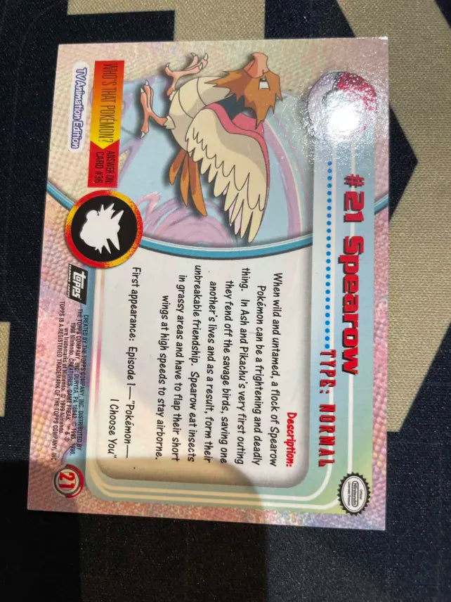 Topps Spearow #21 Holo Pokemon LP