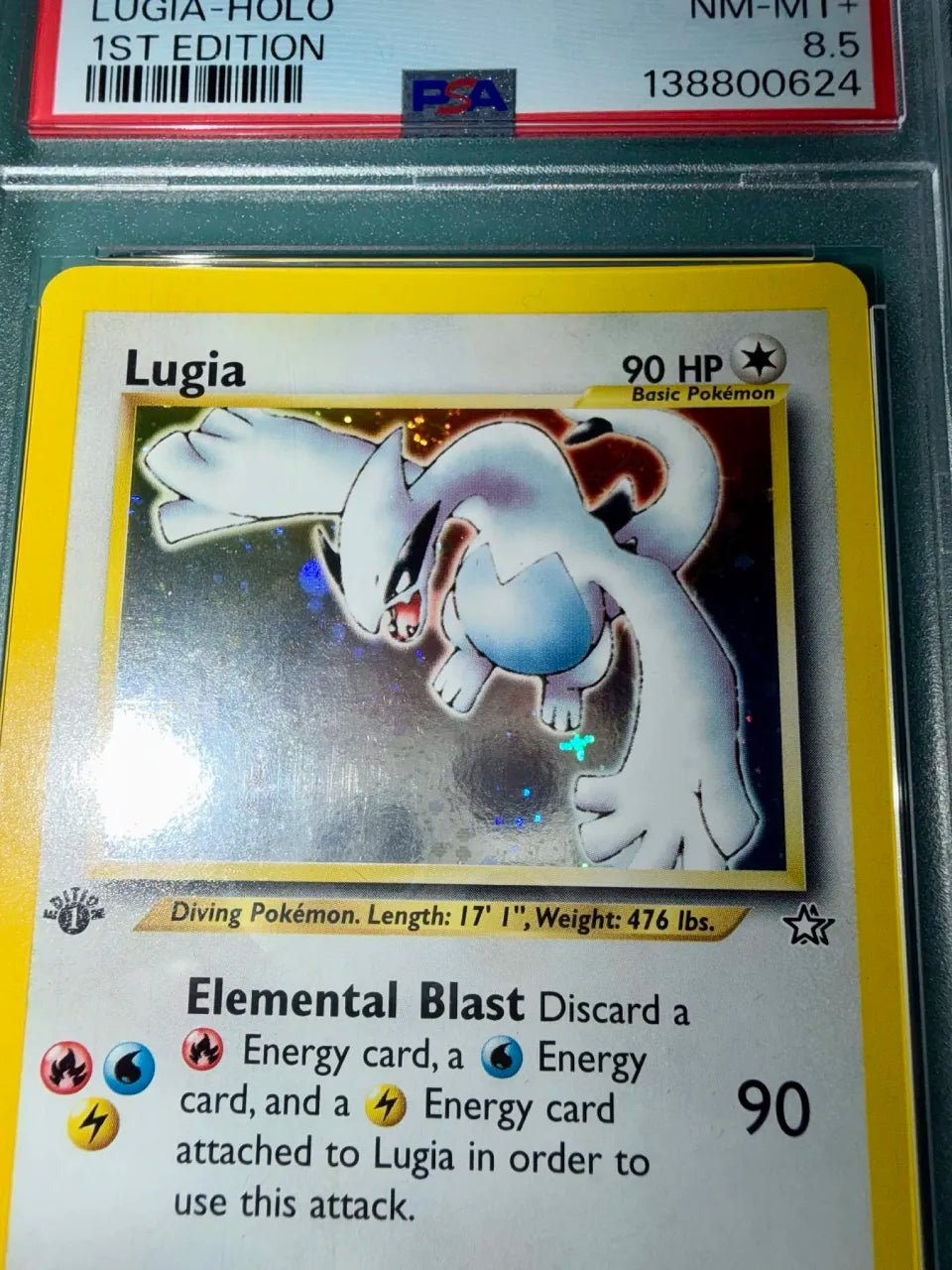 POKEMON 2000 NEO GENESIS 1ST EDITION #9 LUGIA HOLO 1ST EDITION PSA 8.5