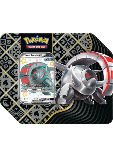 Pokemon Paldean Fates Tins (Charizard / Iron Treads / Great Tusk)