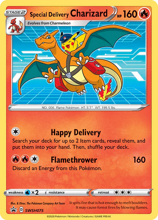 Special Delivery Charizard SWSH075/307 - SWSH Black Star Promos Holofoil