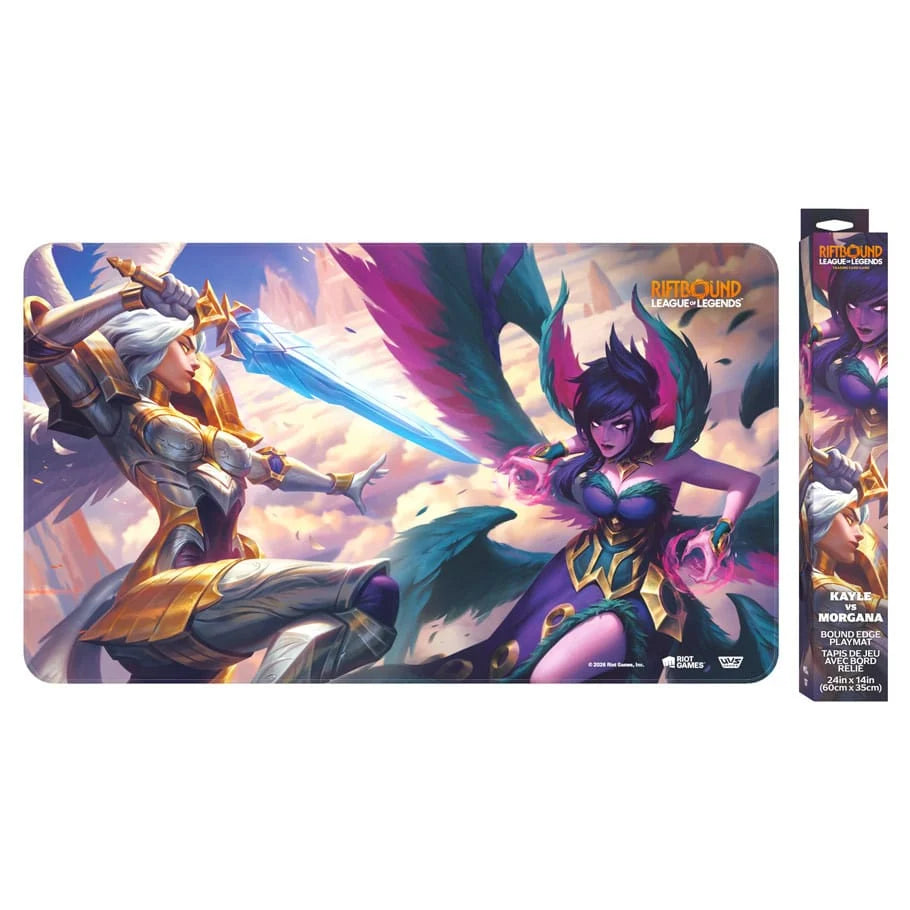 League of Legends RIFTBOUND TCG Unleashed Art Playmat Kayle vs Morgana